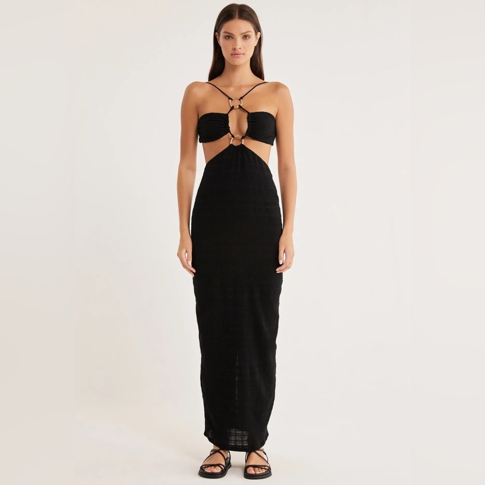 Rumer Amoura Ring Dress in Black, NWT, Small